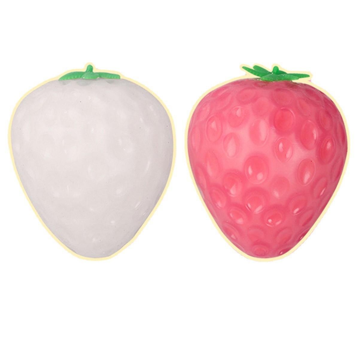 Extra Large Color Changing Strawberry Squishy Stress Ball - Squishies Fidget Toy for Adults & Ages 6+, Safe Non-Toxic Material for Stress Relief & Sensory Play