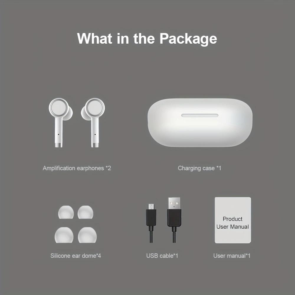 OTC Hearing Assistance Device, Adjustable Volume, Rechargeable Case, Low Power Consumption