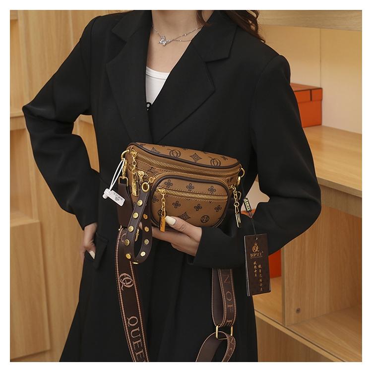 New 2026 Trendy Printed Women's Bag, Vintage Chic Single Shoulder Crossbody Bag, Commuter Casual Chest Bag, All Seasons Fashion Accessory