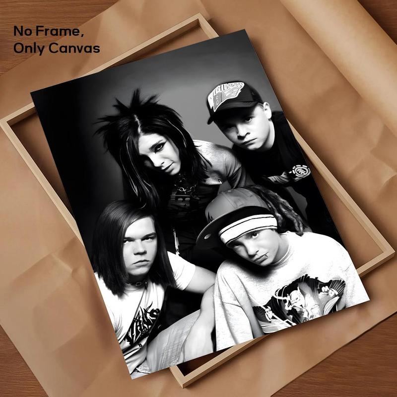 PIKPAKA German Rock Band Tokio Hotel Poster High-Definition Waterproof Wall Art Stickers | Premium DIY Removable Decals for Home & Office | Fade-Resistant, Easy to Apply Vinyl Poster for Living Room, Bar, Shop | Multiple Sizes, Durable & Easy to Clean