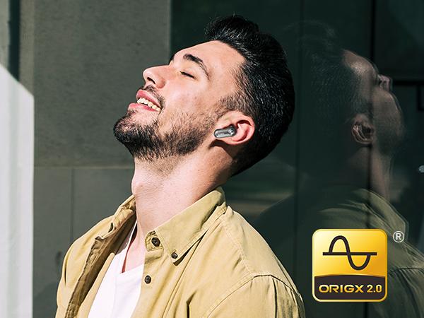 TOZO-Crystal Pods Hybrid Active Noise Cancelling Wireless Earbuds, Dual Mics ENC AI Clear Calls, Bluetooth 5.4 in Ear Headphones, 35H Long Playtime, IPX5 Waterproof Headset Black Charging Audio Electronic Connection Custom Stereo Chargeable