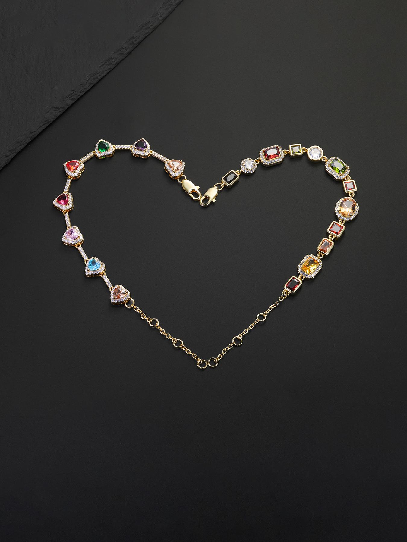 Icedchics 2pcs Gemstone Bracelet Set, Adjustable Heart Design, Perfect Valentine's Day Gift, Unisex Street Style Hand Chain, Heart Shaped Bracelet