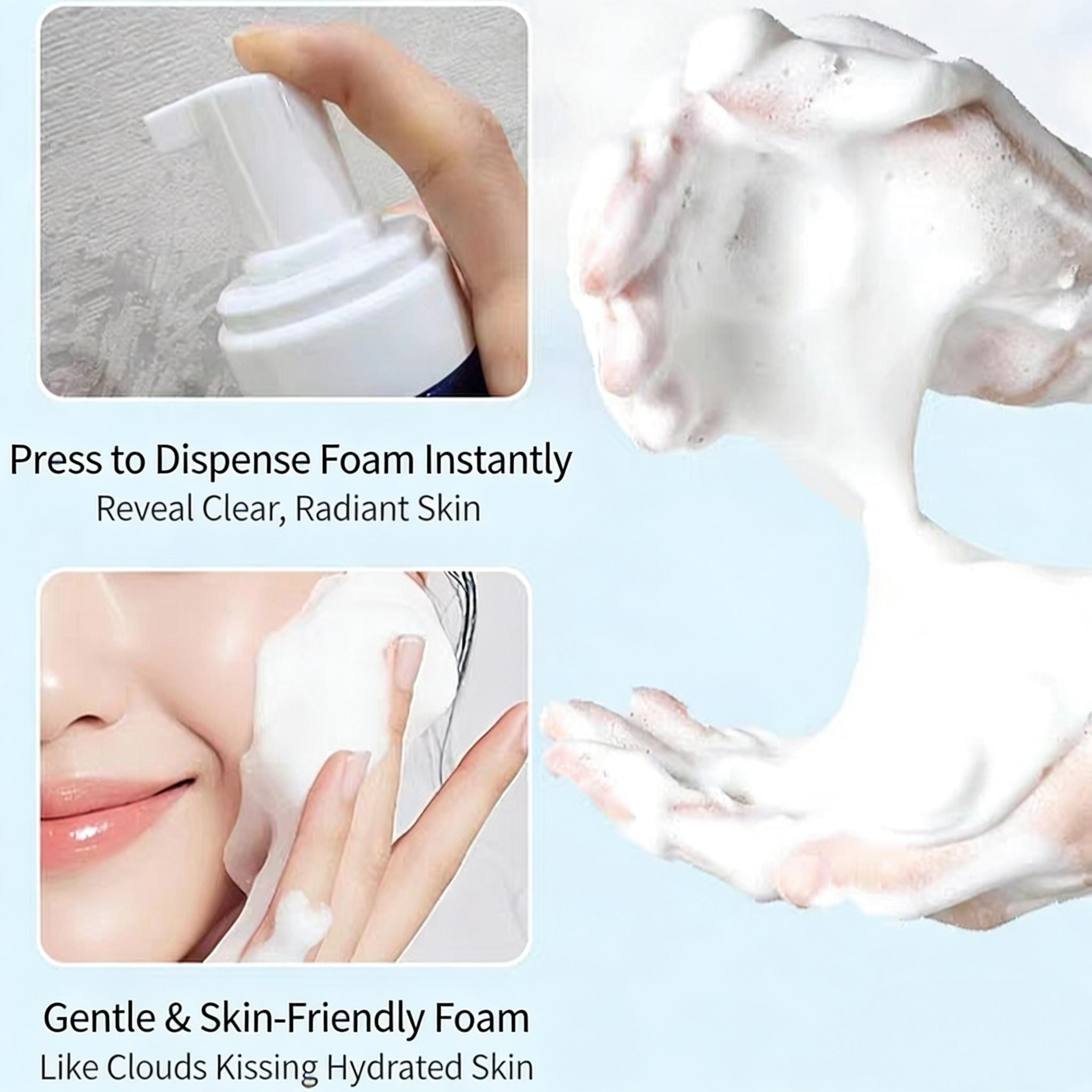 Amino Acid Face Wash Mousse, Deep Cleansing Foam for All Skin Types, 125ML, Suitable for Men and Women, Gentle and Effective