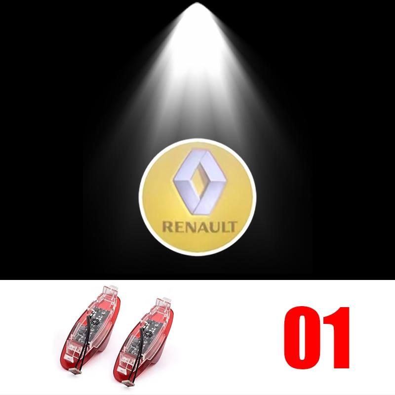 2pcs/4pcs  Renault Car Door Lights, Welcome Projection Lamp, High-Definition Non-Fading, Fits Megane Laguna Latitude Talisman, Car Interior Decor