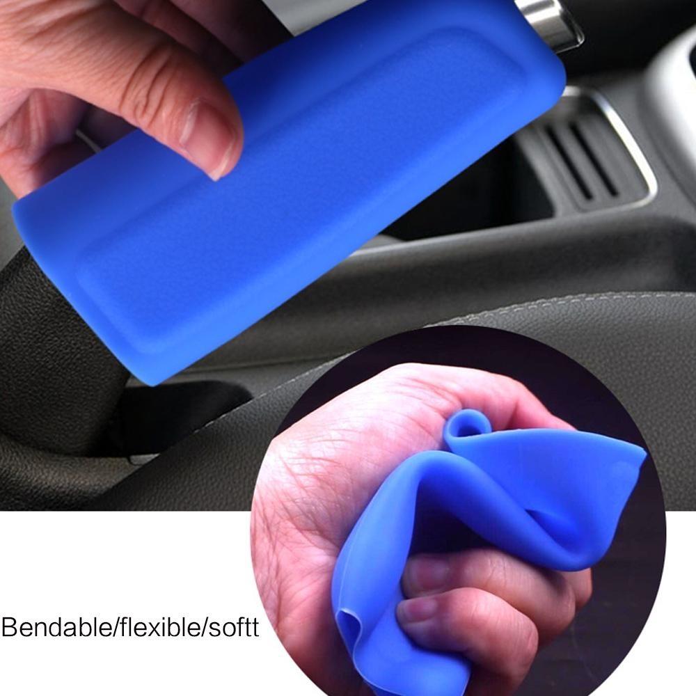 Upgrade Car Gear Shift Knob & Shifter Knobs & Handbrake Cover Set, High-Temp Resistant Silicone Non-Slip Design, Universal Fit for Manual Transmission Cars & SUVs, Durable Anti-Dust Automotive Interior Accessories.
