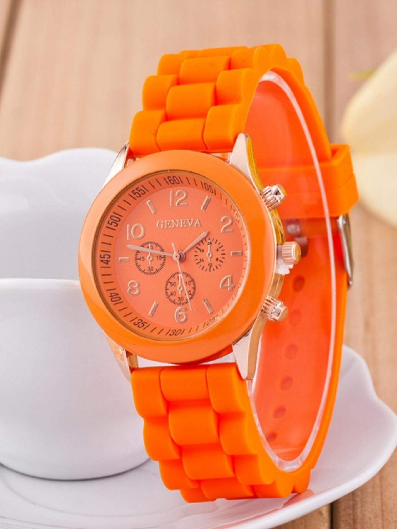 Round Dial Analog Quartz Watch, Fashionable Watch Without Box