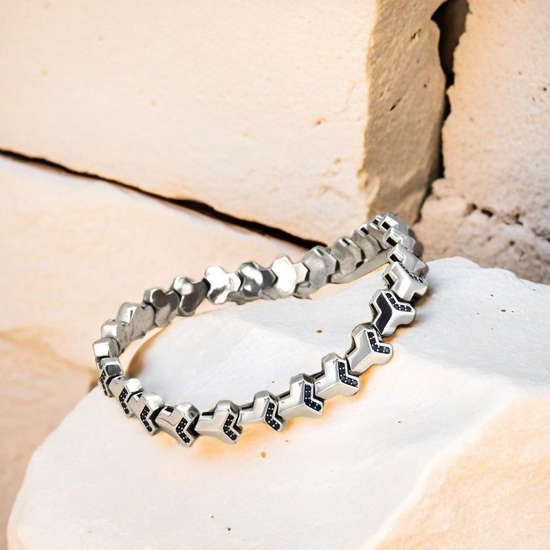 Full silver s999 bracelet Sterling Silver bracelet men's bracelet can be opened to wear for boyfriend's birthday holiday gift Silver weight 22 g /0.77 oz