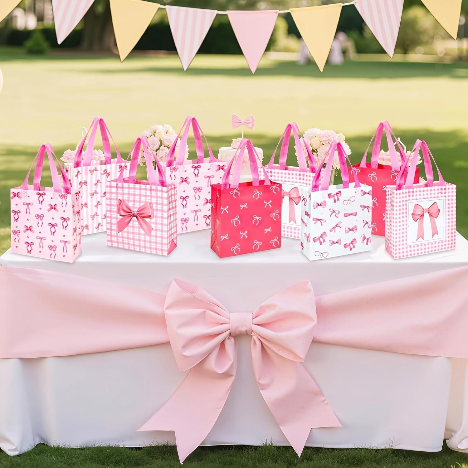 12/24pcs Beautiful Gift Bags with Handles incl. Reusable & For Presents of Any Birthday, Weddings, Valentine's Day,Mothers Day & Other Occasion Variety Bag Wedding Party Packaging