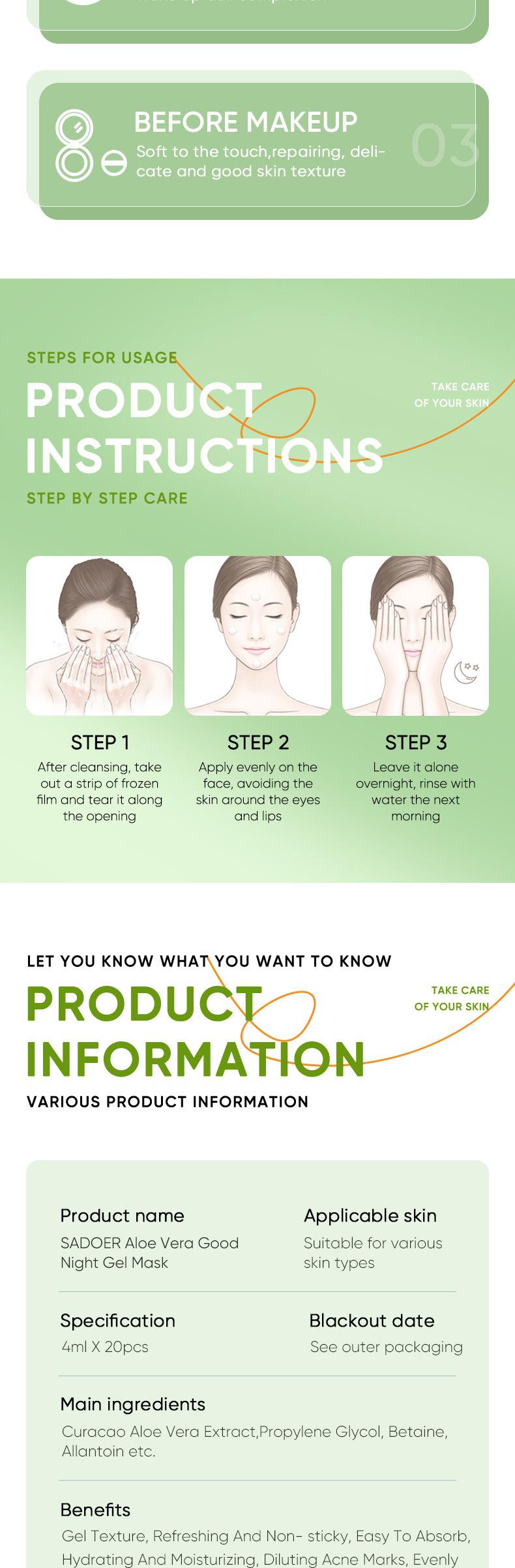 Value Pack Aloe VC Niacinamide Sleeping Mask | Portable Night Moisturizer