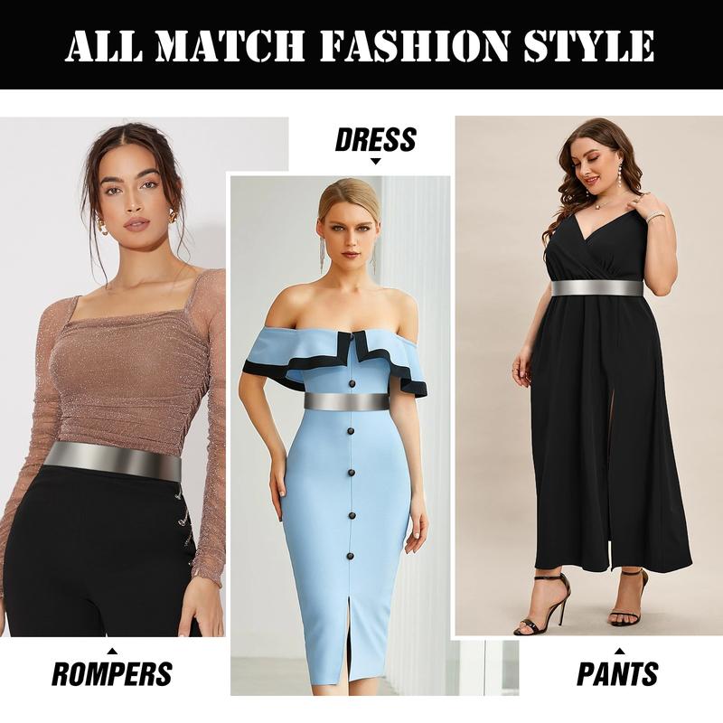 XZQTIVE Metal Waist Belt Women Shiny Polished Mirror Chain Belts Metallic Waistband Adjustable Body Link Dress Belts XZQTIVE Metal Waist Belt Women Shiny Polished Mirror Chain Belts Metallic Waistband Adjustable Body Link Dress Belts