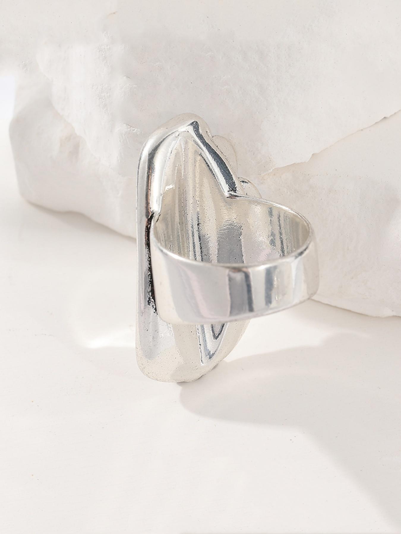 1pcs Creative Bohemian Retro Handmade Carved Geometric Copper Ring, Holiday Party Art Jewelry Accessories, The Perfect Holiday Gift