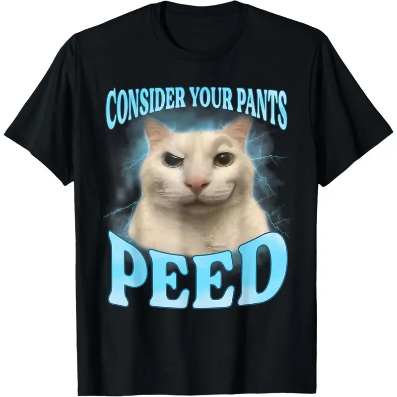 Undiagnosed But Everyone's Pretty Sure Funny Silly Cat Meme Summer Casual Shortsleeve Cotton T-Shirt