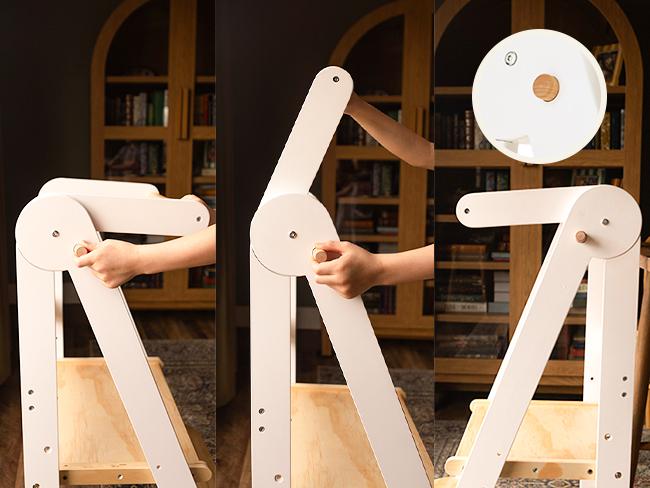 HARPPA Nordi | Foldable Toddler Tower – Compact Montessori-Inspired Standing Tower for Ages 2–6, Wooden Convertible Tower for Kitchen, Bathroom & More