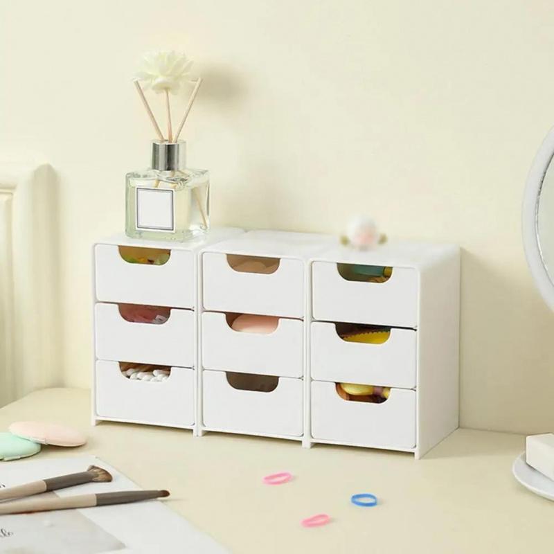 9/6/3-grid storage box organizer, dustproof storage container, stackable desktop organizer with drawers, drawers organization, suitable for cosmetic storage racks