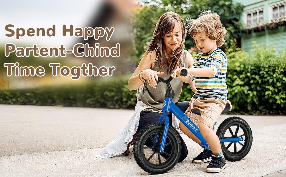 Bobike Toddler Balance Bike Toys for 2 to 5 Year Old Girls Boys Adjustable Seat and Handlebar No-Pedal Training Bike Best Gifts for Kids