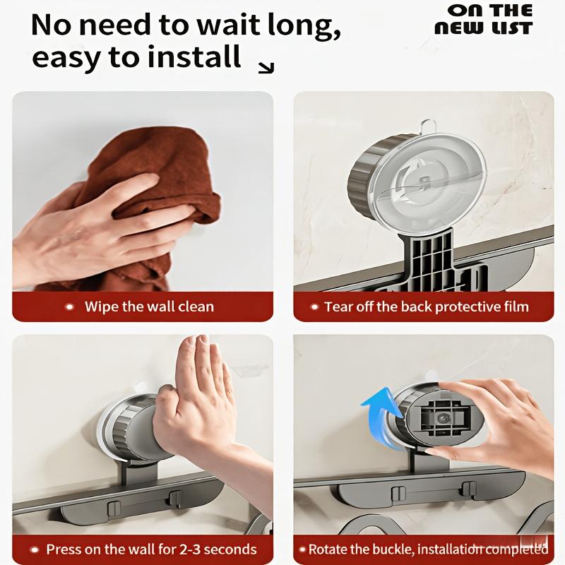 1 suction cup slipper rack, punch-free multi-layer slipper storage rack for bathrooms and toilets, wall-mounted draining rack for toilets, suitable for storing slippers and shoes in bathrooms and living rooms