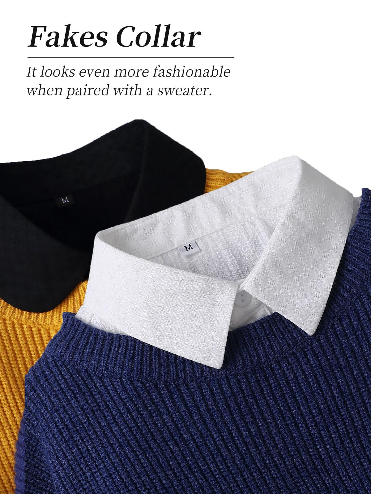 Ladies' fake collar set with a pure cotton round collar. It is available in various size specifications, including M, L, XL and 2XL. It can be matched with all kinds of coats and is suitable for wearing on various daily occasions.