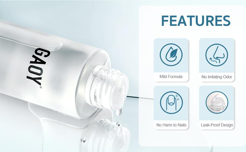 GAOY Slip Solution Set for Poly Gel Nails, 145ml Anti-stick Gel Liquid with Nail Art Brush, for Building Extension Gel Nails Polish Manicure