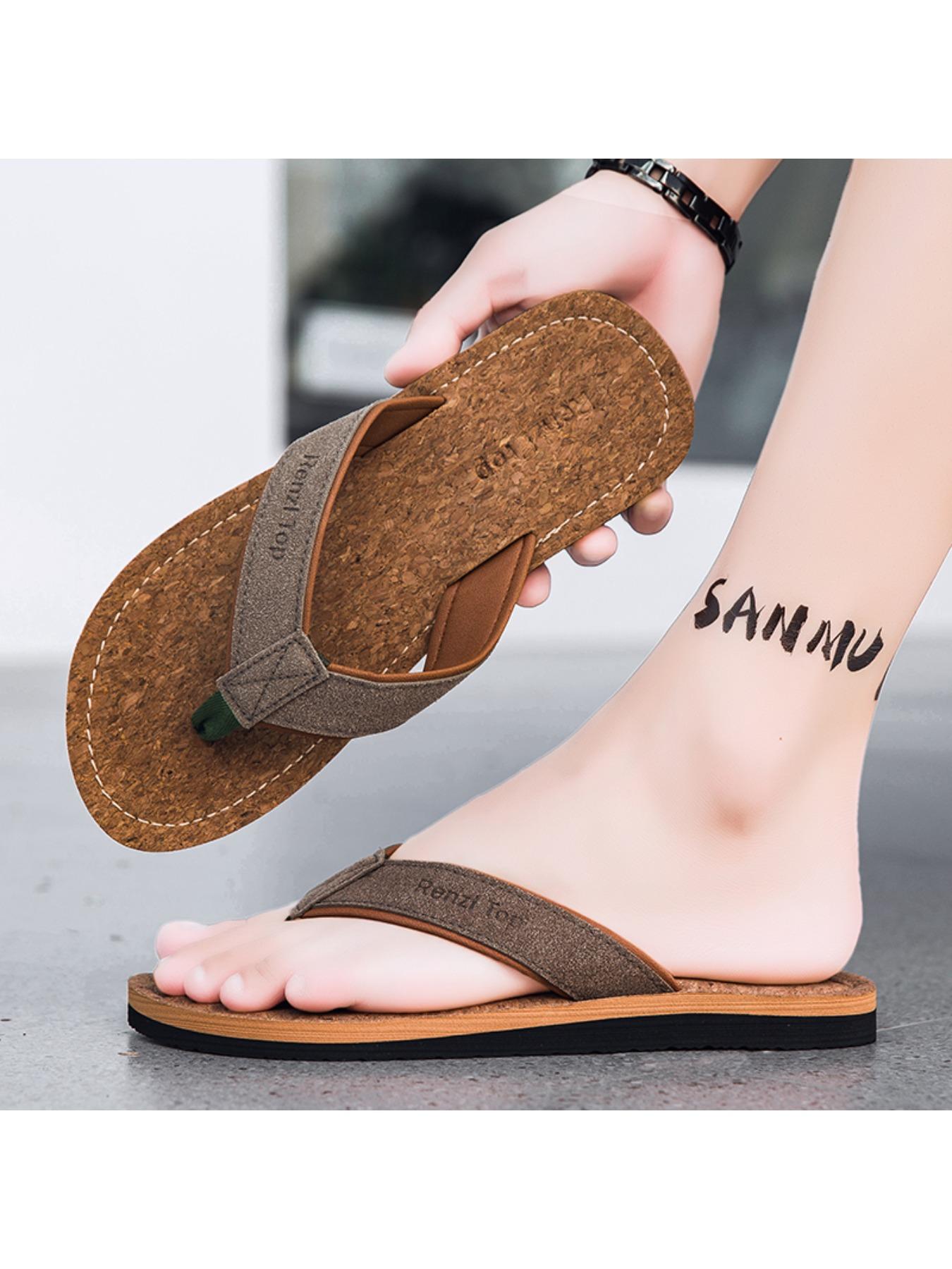 Summer Men's Sandals, Casual Y-Strap Eva Slippers, Lightweight Outdoor Beach Shoes, Indoor Home Footwear, Comfortable and Stylish