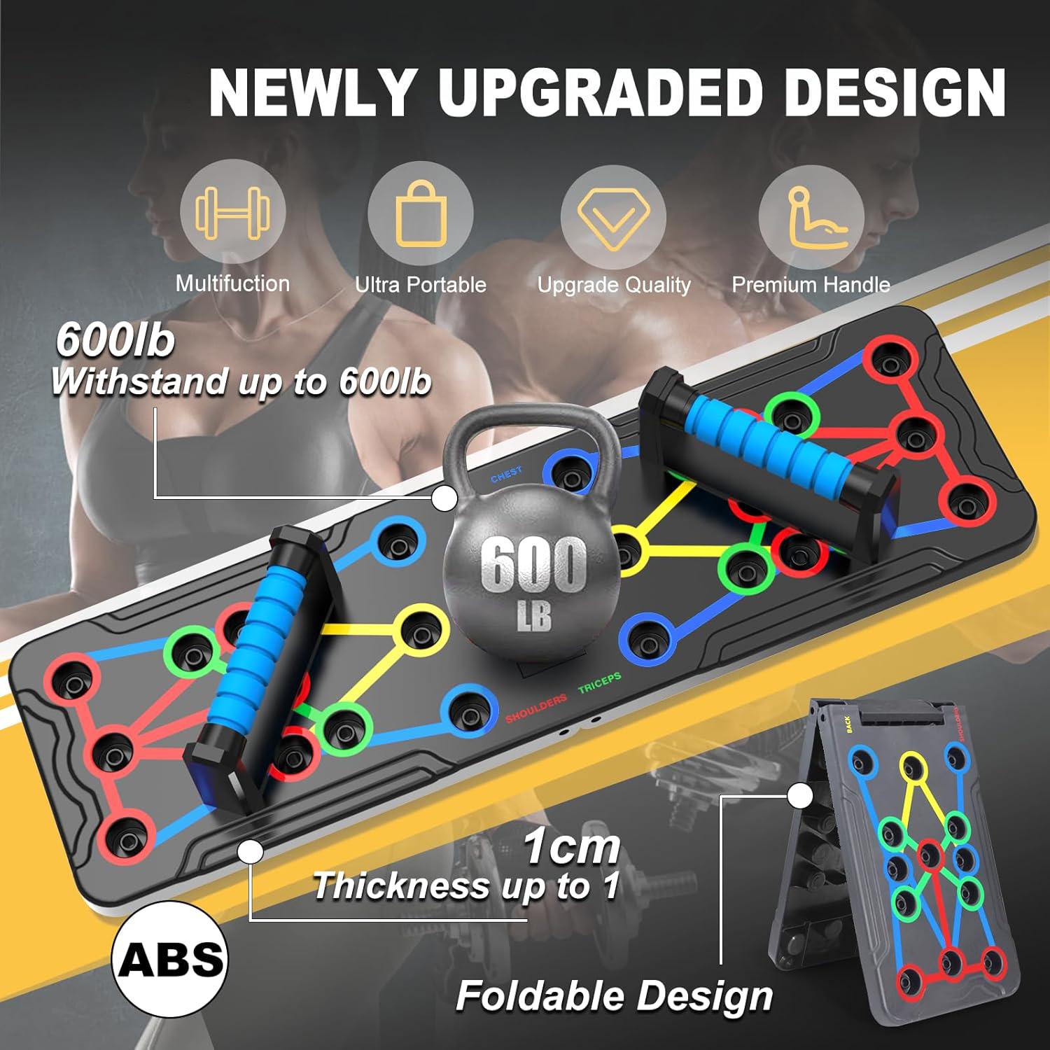 Push-Up Training Board, Upgrade Counter,Portable Foldable 30 in 1 Push UpBar at Home Gym, Pushup Handles for Floor,Professional Strength Training Equipment For Man and Women,Enhanced Muscle Comfortable Exercise multi-function