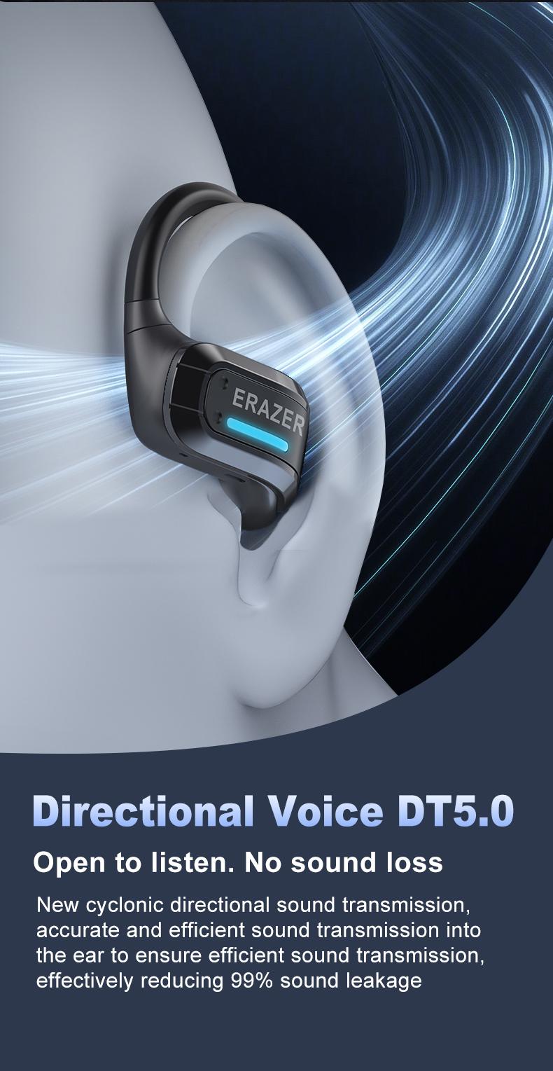 ERAZER X8 translation headset OWS headset Bluetooth 6.0 headset supports 135 languages ​​real-time Bluetooth translation to play music, phone call headset and conference summary headset