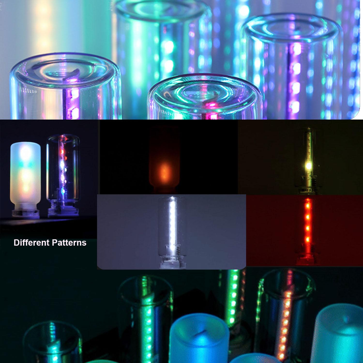 Colorful Glass Bottle Night Light USB Touch Atmosphere Lamp Car Bedroom Table Bedside LED Mood Lighting Multi-Color Sensor Lights