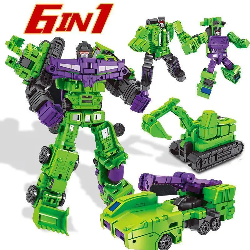 6-in-1 Transformation MINI Devastator 22cm Plastic Robot Action Figure, Original Box, Best Gift for Child, New DIY Specialty Toy & Hobby Supply