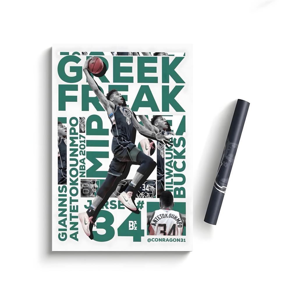 Giannis Antetokounmpo Poster Bedroom Home Decor Art Poster Perfect Gift for Family and Friends