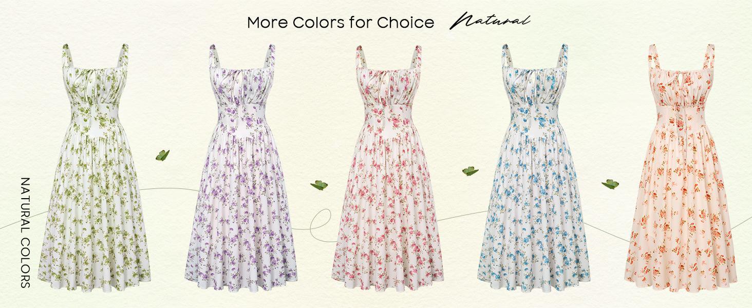 【Grace Karin】Women's Sleeveless Floral Corset Milkmaid Midi Sundress, Vacation Casual Spring Summer Wear, S-2XL Plussize-Friendly Fit 【Grace Karin】Women's Sleeveless Floral Corset Milkmaid Midi Sundress, Vacation Casual Spring Summer Wear, S-2XL Plussize-Friendly Fit