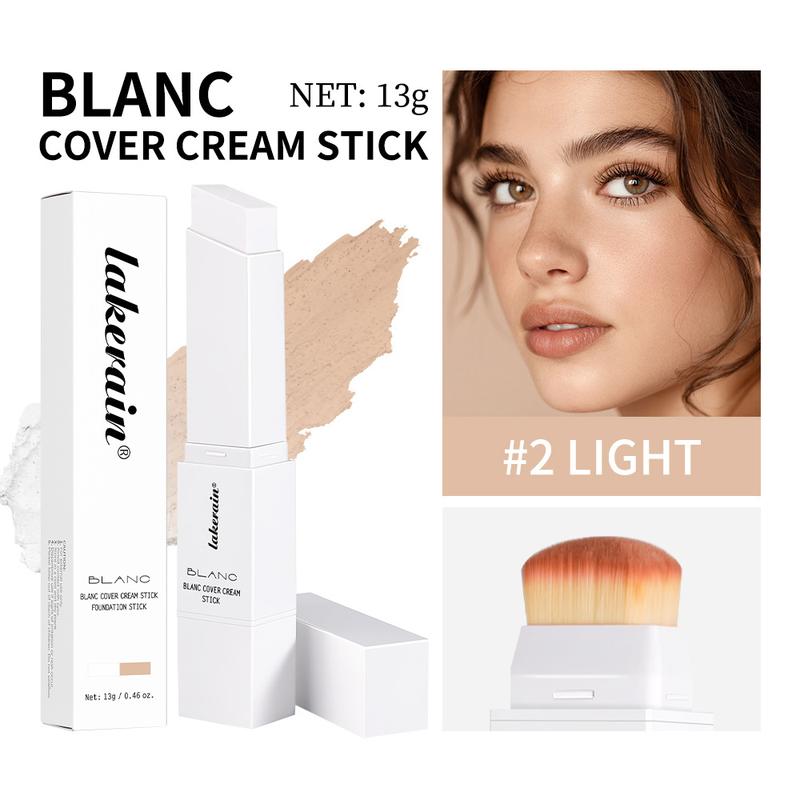 Two-In-One Color-Changing Foundation Stick Lightweight Brightening Concealer, Portable Makeup tinted foundation stick for Flawless Skin