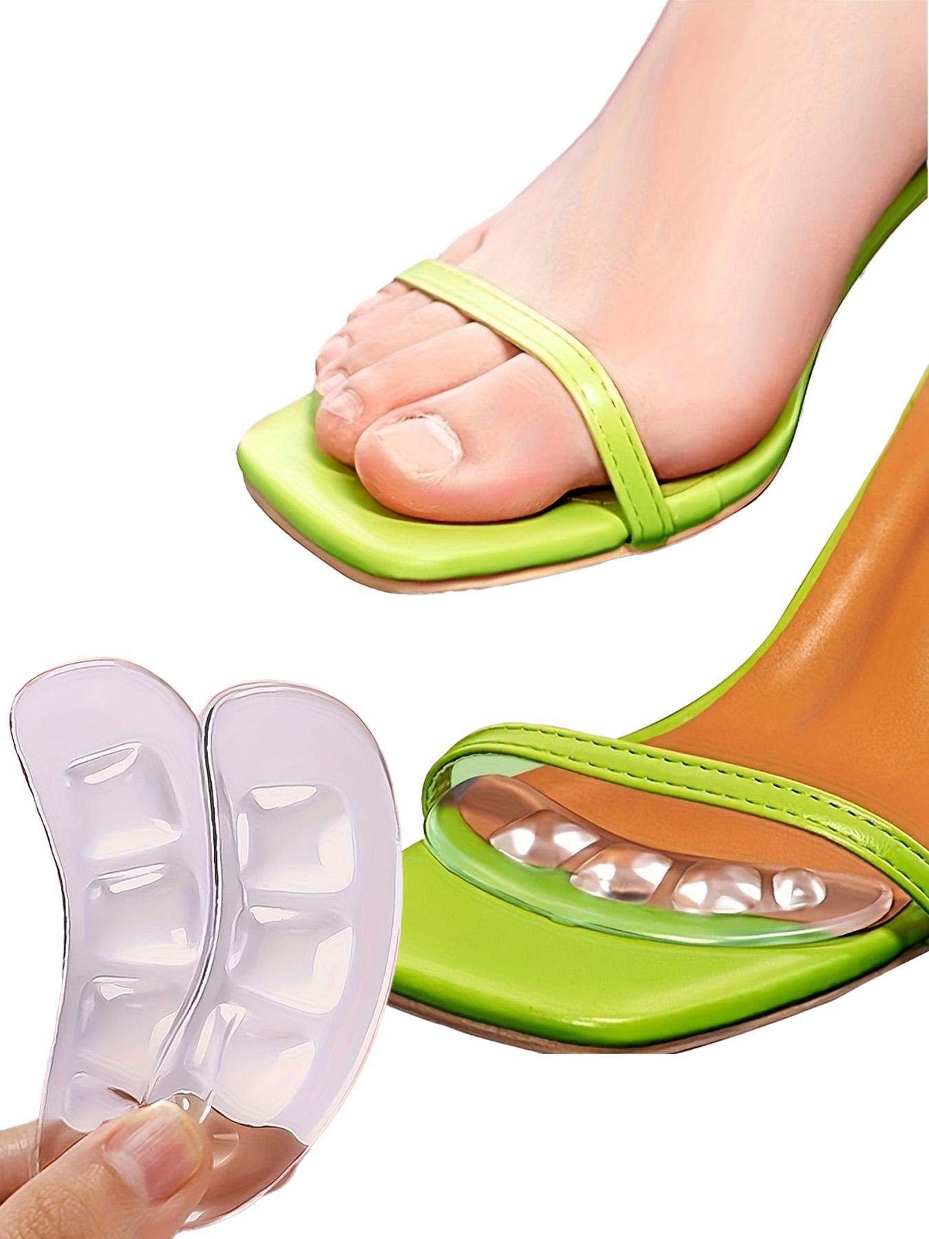 2pcs Self-Adhesive Non-Slip Forefoot Pads, Soft Comfortable Cushioning, Suitable for All Shoe Heels, Prevents Slipping, Enhances Foot Comfort