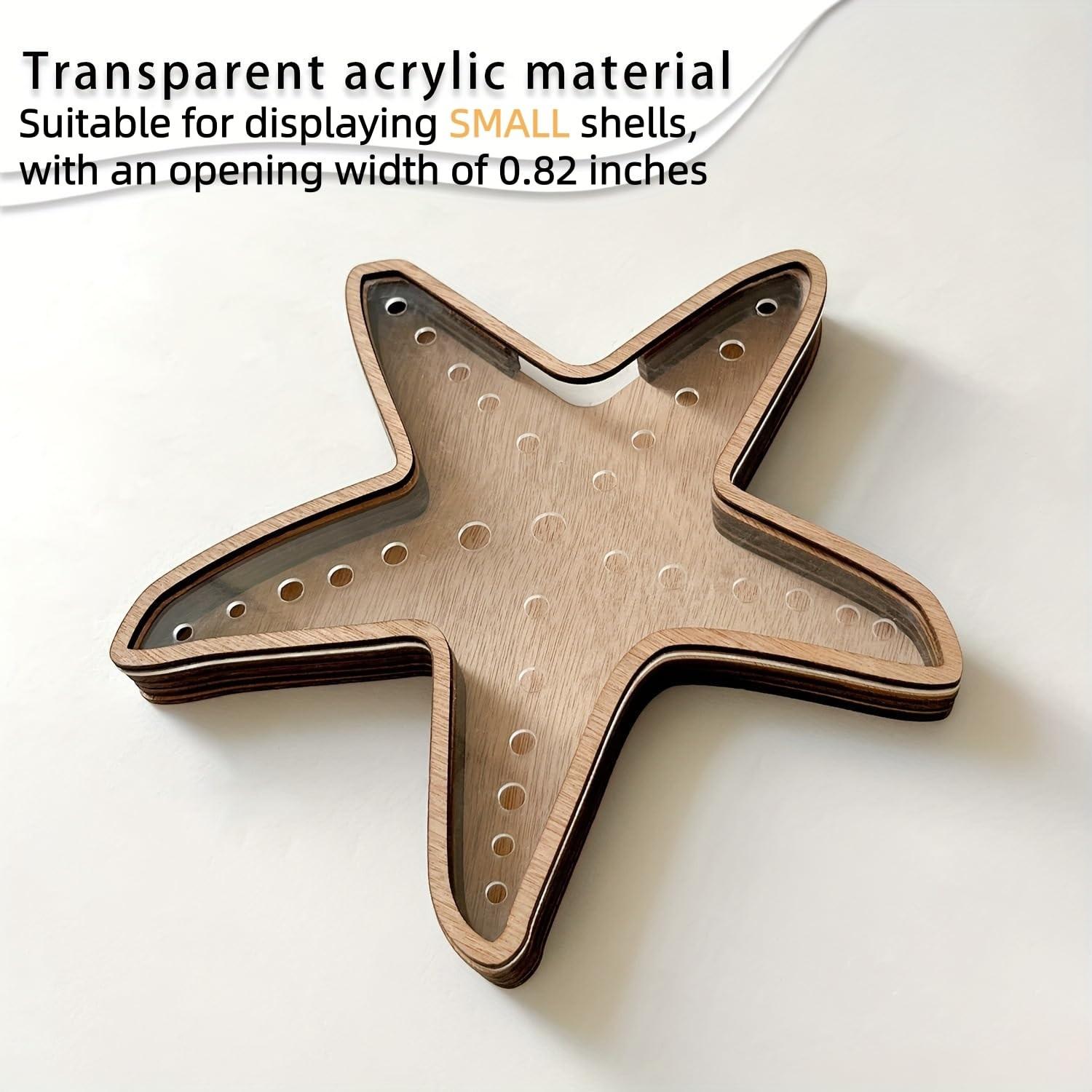 Wooden Starfish Shell Display Box Coastal Nautical Decor - TikTok Shop