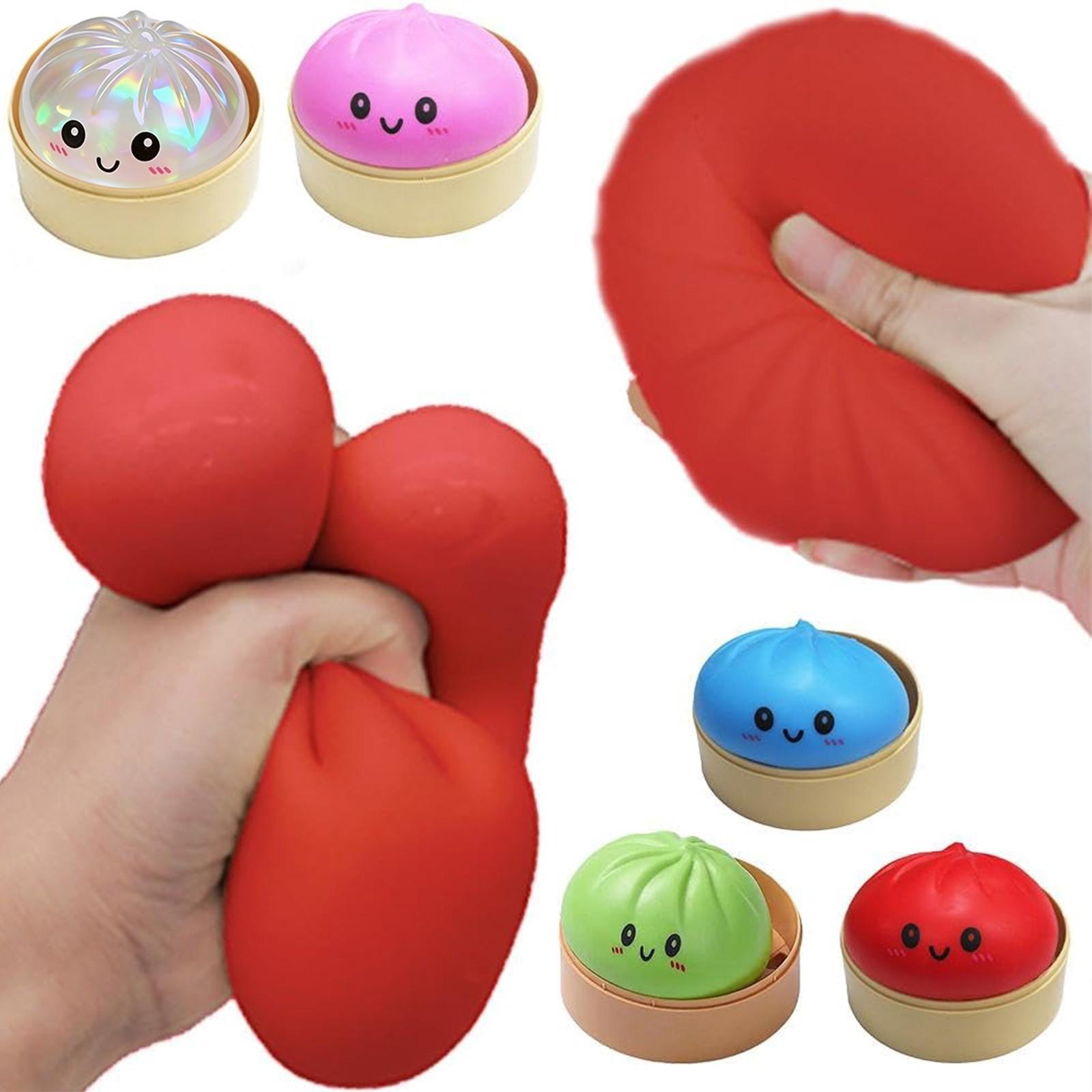 Giant Glitter Dumpling, Colorful Dumplings Stress Balls, Soft Squeeze Decompression Dough, for Adult Anxiety Relief & Sensory Play, for Stress Relief