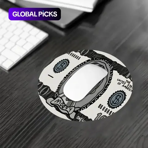 Dollar Bill Pattern Large Gaming Mouse Pad, Aesthetic Desk Protection Mat, Non-Slip Rubber Work Mousepad, Office Mouse Pad, Computer Desk Accessory #GLOBAL PICKS