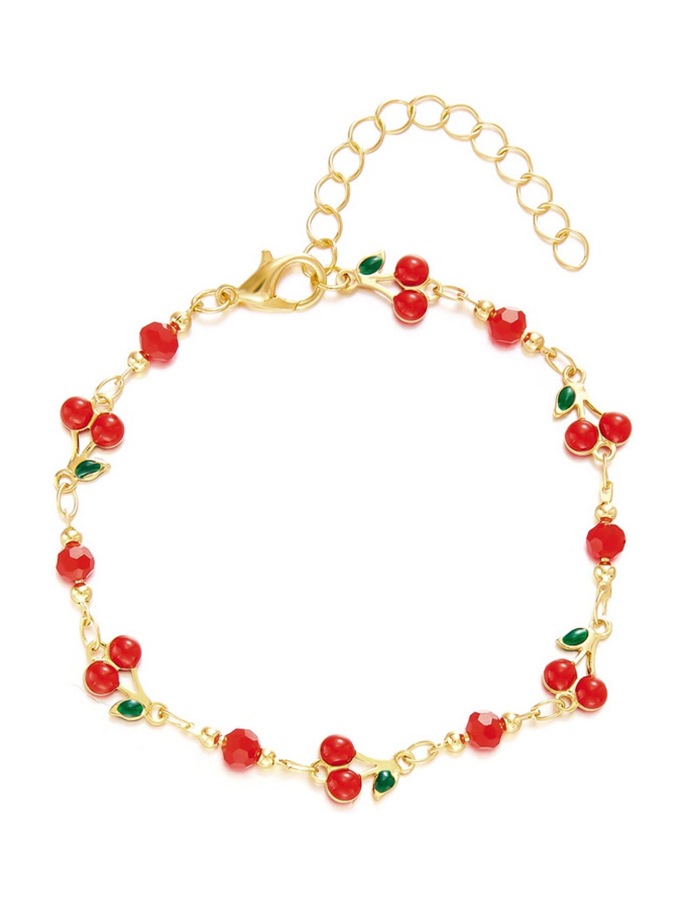 Cute Minimalist Cherry Bracelet, Stylish Fashion Jewelry for Every Occasion, Perfect Accessory for Women and Girls