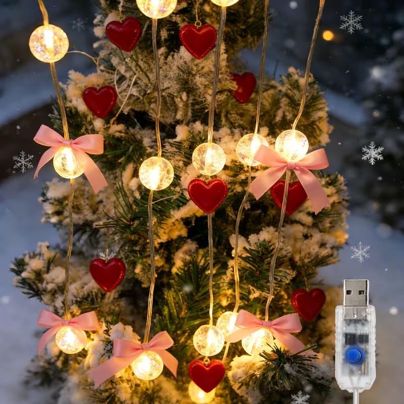 200cm Transparent Bubble Light String | USB Powered, Intelligent 8 Mode, Festive Atmosphere Decoration, Romantic and Warm, Ideal for Home, Dormitory, Study, Cafe, Valentine'S Day, Ramadan Decoration