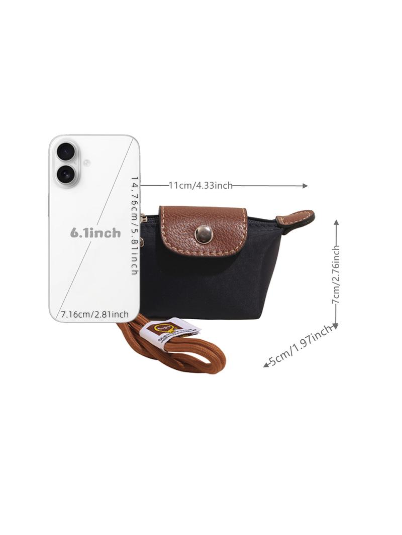 Mini fashion handbag dumpling bag Longxiang bag creative color matching change lipstick storage bag small hanging bag ultra mini nylon dumpling bag coin purse hanging decoration card bag key headphone lipstick storage bag Crossbody Purses