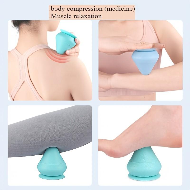 Adhesive Fascia Ball Massage Ball, Fitness Meridian Foot Sole Back Waist Shoulder Neck Silicone Muscle Relaxer, Sports Recovery Tool