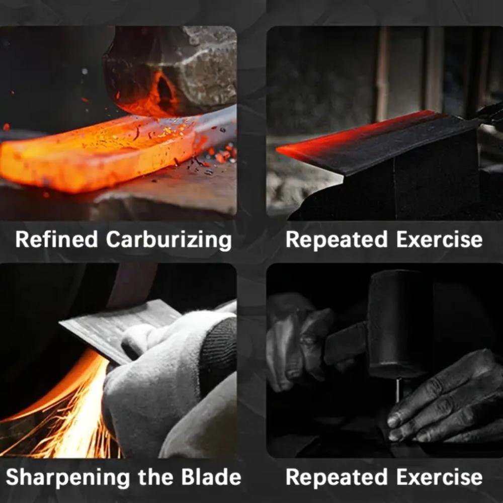 8-inch stainless steel meat cleaver, vegetable knife, butcher knife, forged kitchen chopping knife, professional handmade home kitchen chef boning knife