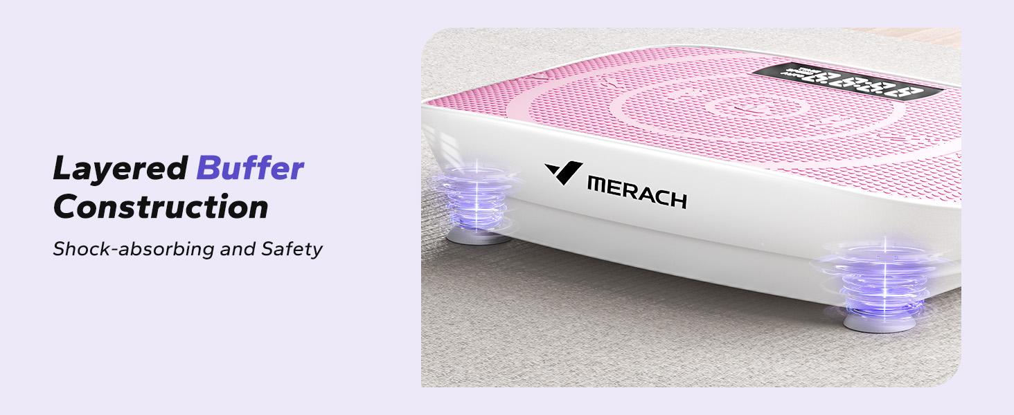 MERACH Vibration Plate Exercise Machine, Lymphatic Drainage Machine, Whole Body Workout Vibration Platform for Wellness and Fitness