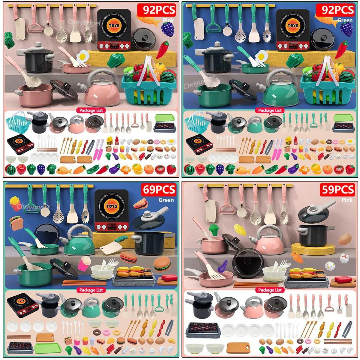 69-Piece Toddler Kitchen Pretend Playset with Pots, Pans, Utensils & Play Food, Play Kitchen Accessories for Ages 3+, Ideal for Classroom, Holiday & Birthday Gifts, 3 - 4 Years