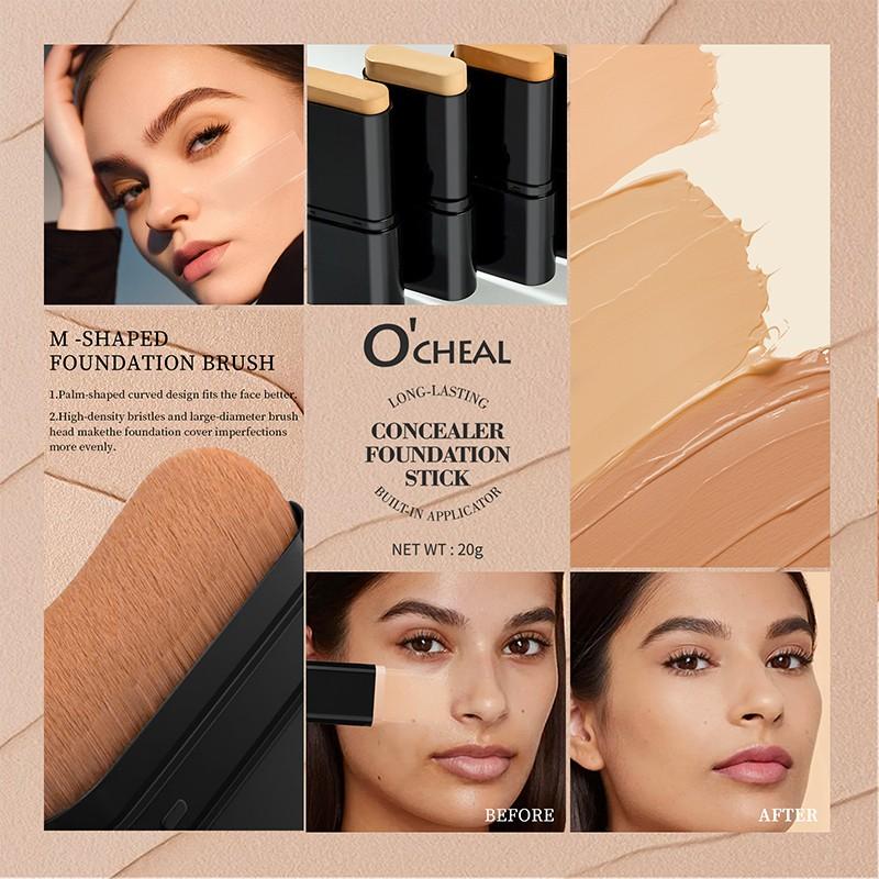 Waterproof Long-Lasting Flawless Foundation Stick, Lightweight Natural Finish, Ideal for Daily Use and Special Occasions