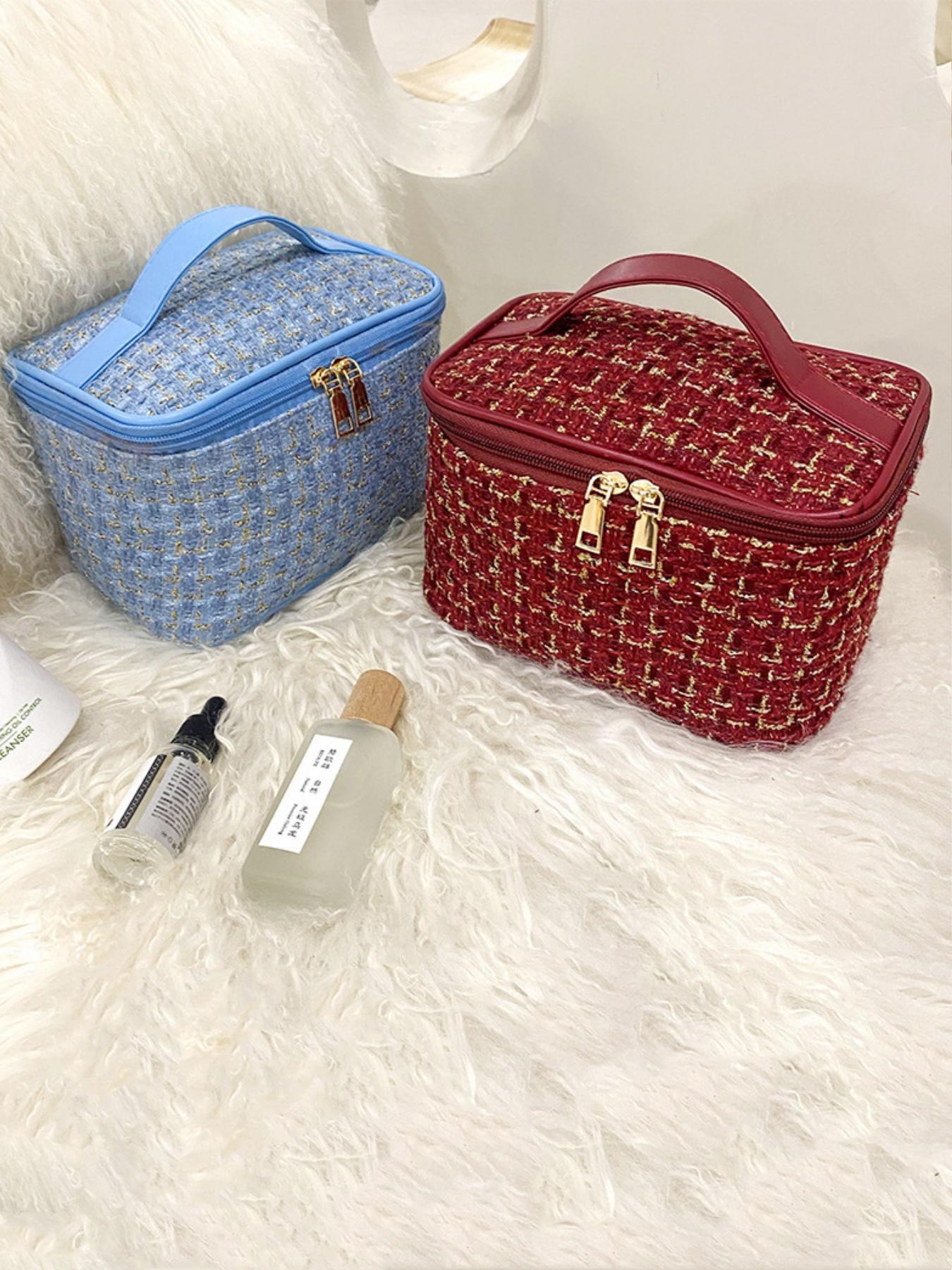 New Large Capacity Fashion Women's Handbag Cosmetic Bag, Portable Makeup Organizer, Holds Lipstick, Brush, Eyeliner, Wedding Gift, Valentine's Day Present