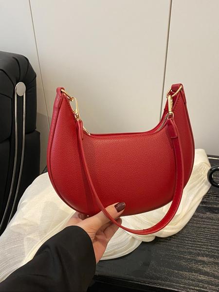 Women's Elegant, Cute Sailor Handbag with Zipper Closure, Fashionable Crescent Bag, Daily Use Crossbody Bag, Half Moon Bag