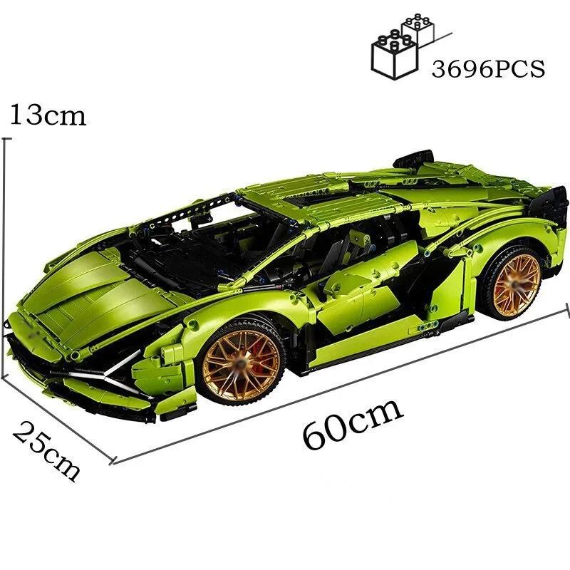 3696PCS Technical Lambo Building Blocks Car Model Compatible 42115 SIAN Roadster Bricks Boys Toys Gifts