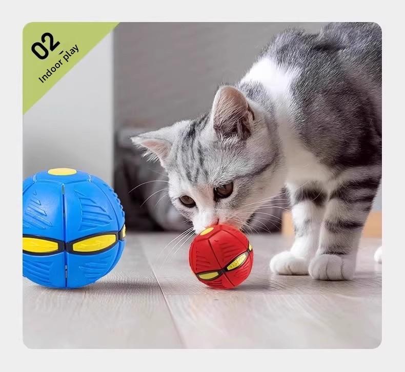 Dog toy - Self-amusement boredom relief elastic ball - Magic flying disc - Deformable ball - Footed ball - Educational toy - Outdoor sports ball