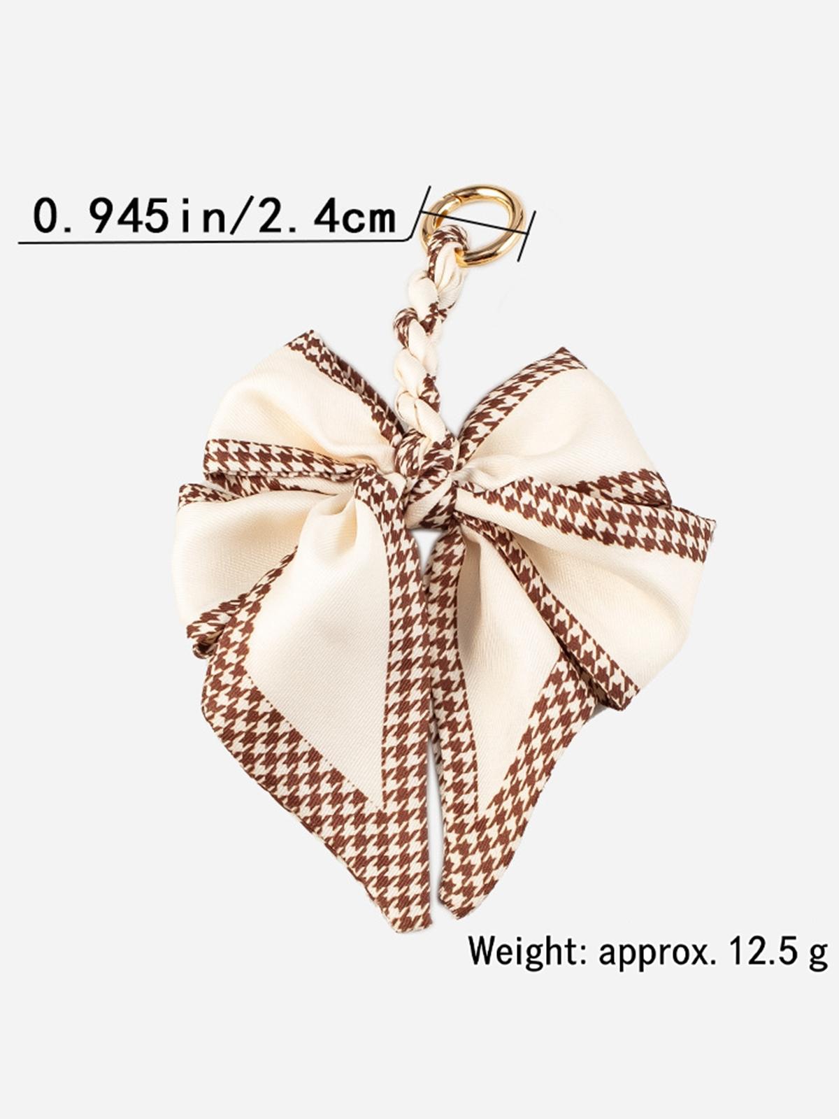Elegant Silk Scarf Bow Bag Charm, Luxury Handbag Pendant Accessory, Cute Aesthetic Bag Decor, Multi-use Keychain & Phone Charm, Perfect Birthday Christmas Mother's Day Gift for Women Girls, Trendy Bag Accessory for Tote Backpack Handbag