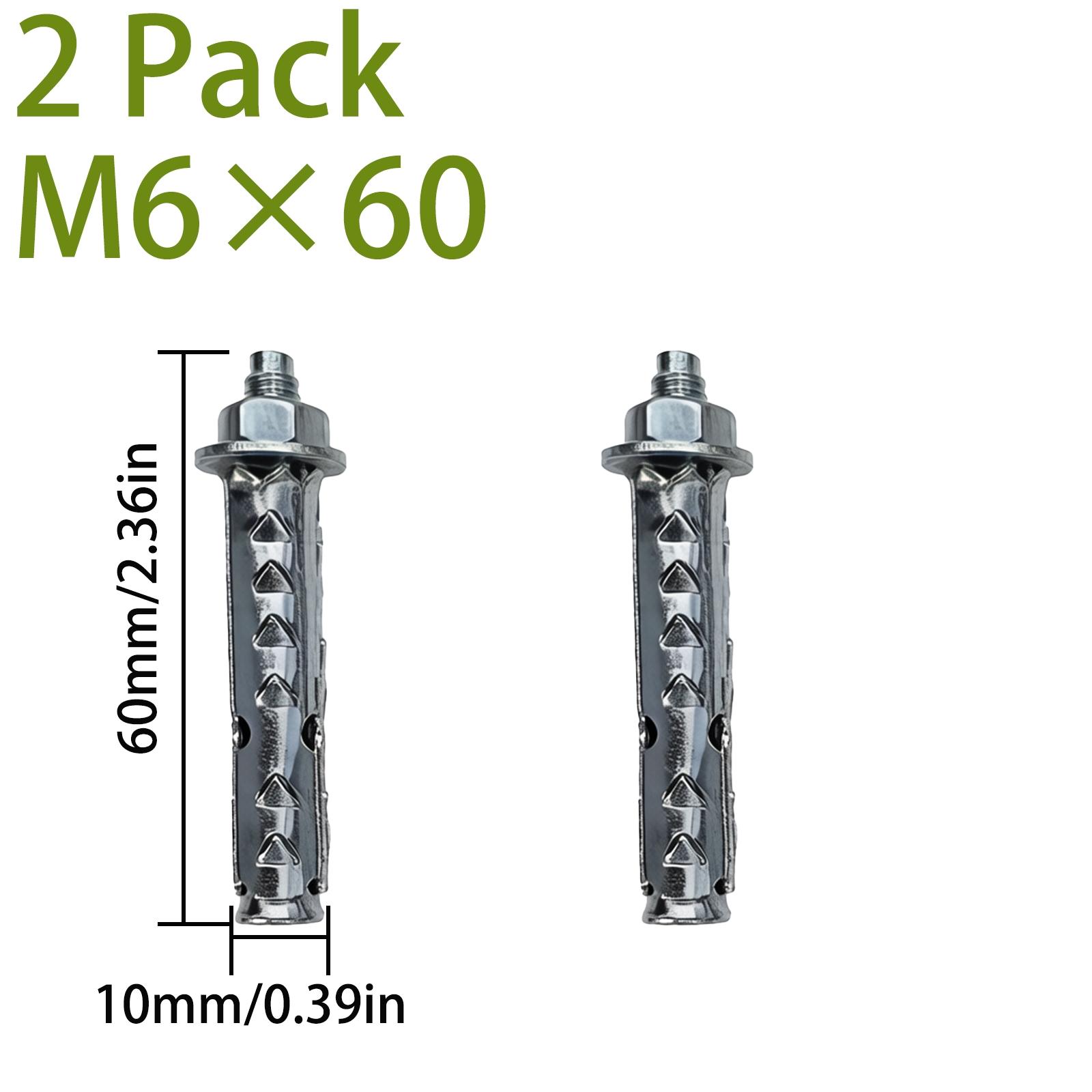 Rust Resistant Sleeve Anchors for Hollow Brick & Cinder Block, Carbon Steel Furniture Wall Anchor, Pre-Assembled Bolt Set, zinc Plated Expansion Anchors, Easy Install for Shelves & Cabinets, Multiple Usage Methods