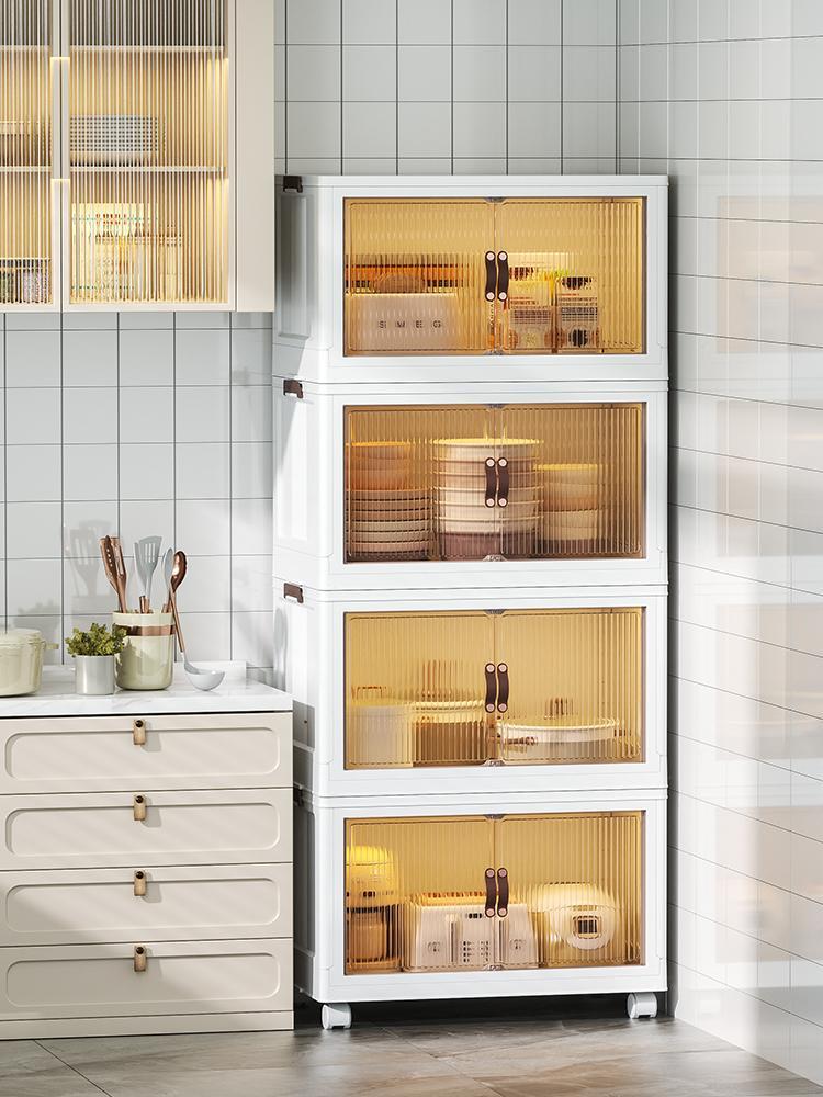 NLDD 5-Level Collapsible Storage Towers - Stackable Cabinets with Lids for Towels, Toys, Books & More, Smart & Dustproof Design for Springtok Box Organiser makeuporganizer