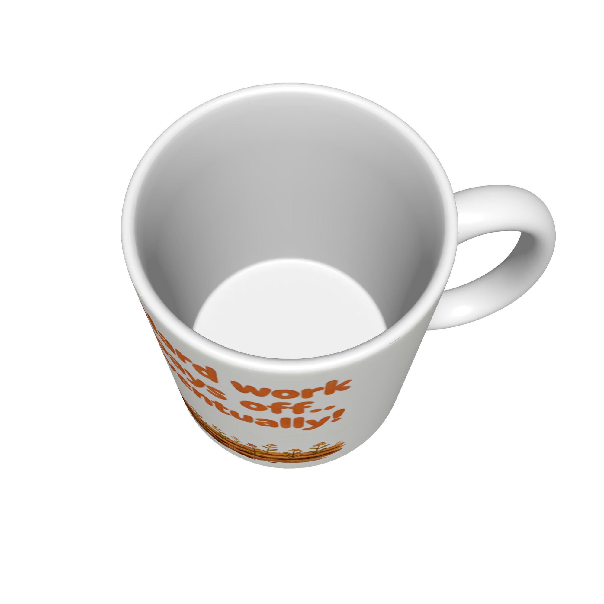 Work-Truth Humorous Ceramic Mug, Kitchen Drinkware for Office Use